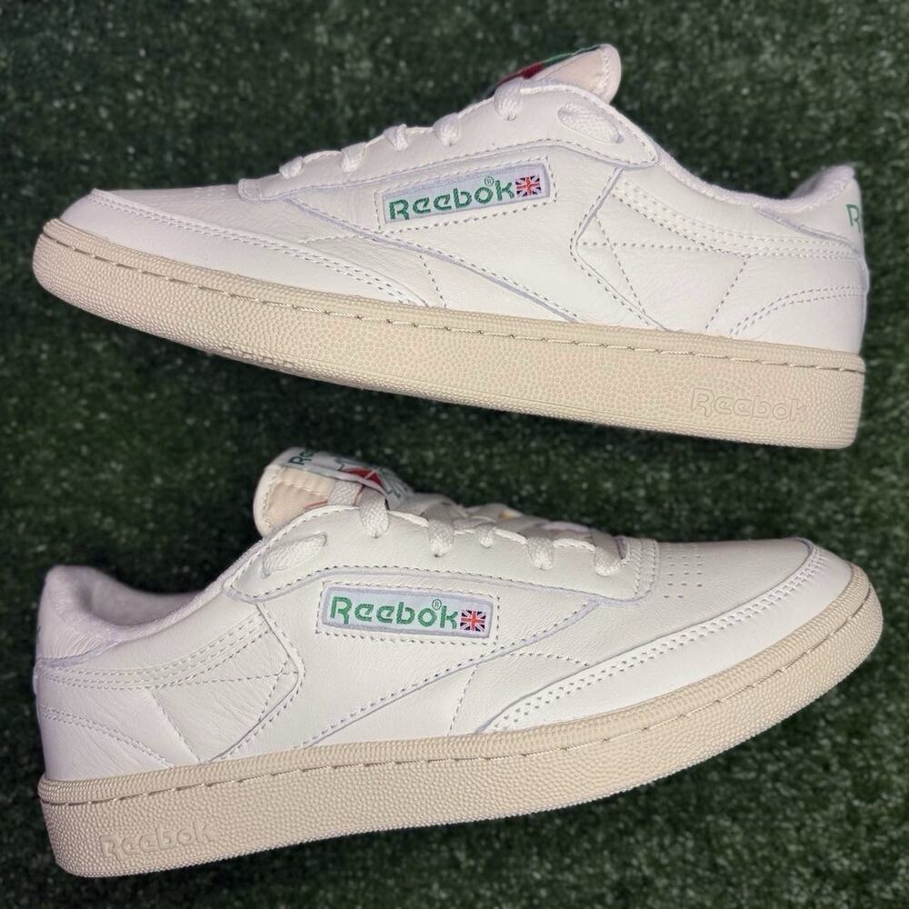Reebok Club C 85 Vintage Chalk Green Men 8 Classic Tennis Shoes NWOB